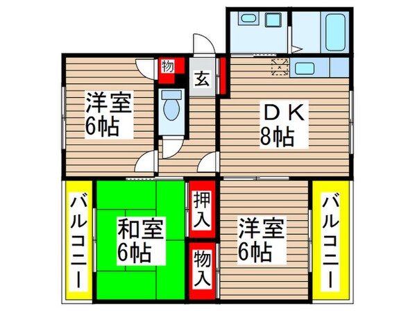 グリ－ンヒル夏見　Ⅰの物件間取画像